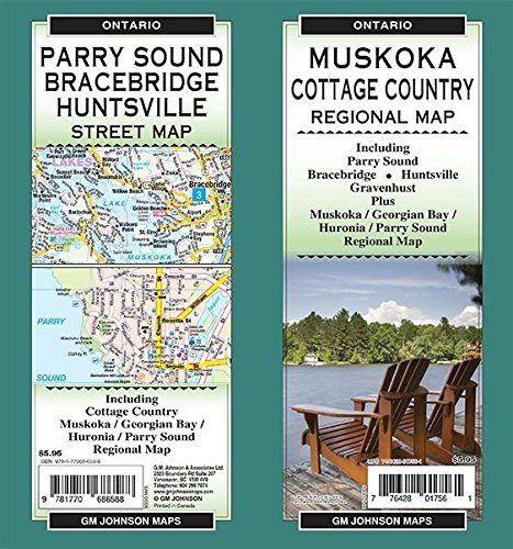Stock image for Muskoka / Parry Sound / Bracebridge / Cottage Country, Ontario Street Map for sale by GF Books, Inc.