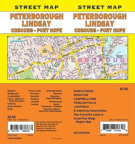 Stock image for Peterborough / Lindsay / Coburg / Port Hope, Ontario Street Map for sale by Books Unplugged