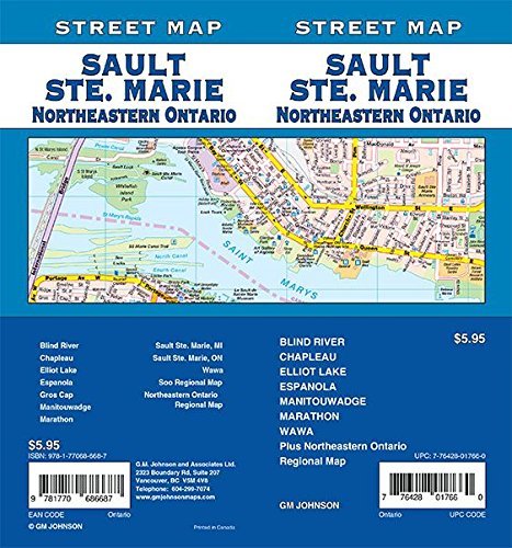 Stock image for Sault Ste. Marie / North Eastern Ontario, Ontario Street Map for sale by Books Unplugged
