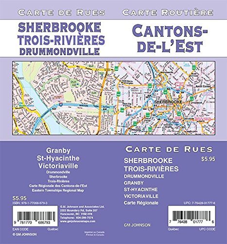 Stock image for Sherbrooke / Trois-Rivieres / Cantons-de-l'Est, Quebec Street Map for sale by GF Books, Inc.