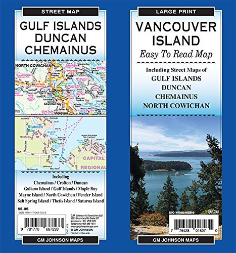 Stock image for Vancouver Island Large Print / Gulf Islands / Duncan, British Columbia Road and Street Map for sale by Books Unplugged