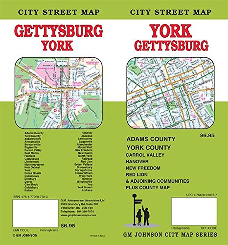 

York / Gettysburg, Pennsylvania Street Map