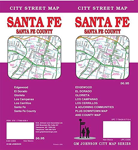 Stock image for Santa Fe & Santa Fe County New Mexico Street Map for sale by HPB-Diamond
