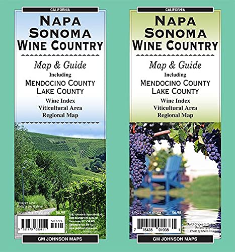 Stock image for Napa & Sonoma Wineries, California Guide Map for sale by GF Books, Inc.