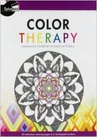 Beispielbild fr Color Therapy: 50 anti-stress coloring pages and 4 dual-tipped markers zum Verkauf von Bookmans