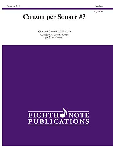Stock image for Canzon Per Sonare No. 3 : Score & Parts for sale by GreatBookPrices