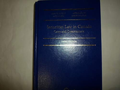 Stock image for Securities Law in Canada: Cases and Commentary for sale by ThriftBooks-Atlanta