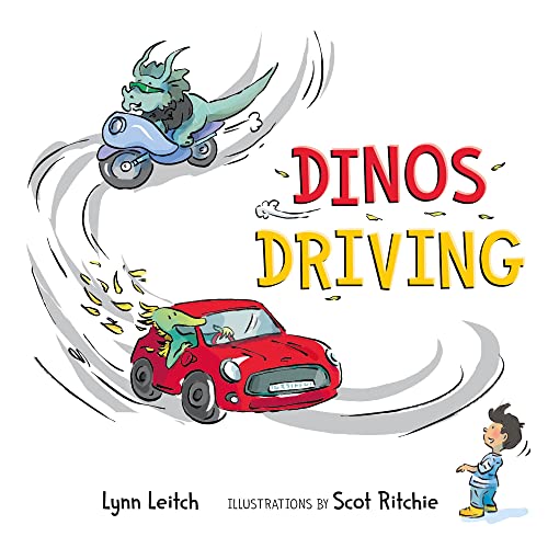 Stock image for Dinos Driving [Board book] Leitch, Lynn and Ritchie, Scot for sale by Lakeside Books