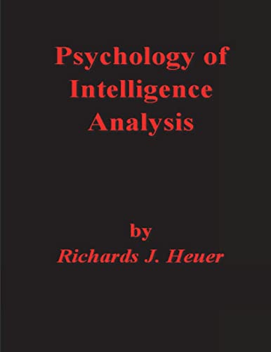 Imagen de archivo de Psychology of Intelligence Analysis a la venta por TextbookRush