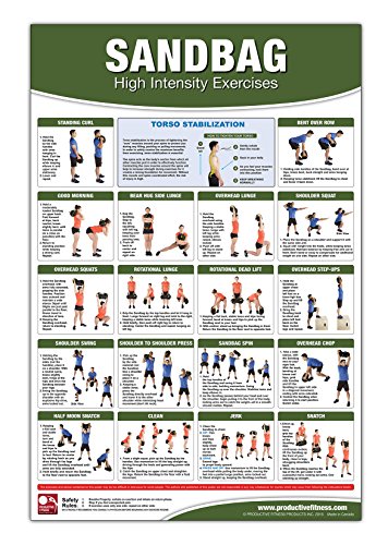 Stock image for Sandbag Exercise Poster/Chart - High Intensity Exercises - Improve Strength, Agility and Overall Power - Lose Fat & Burn Calories Quickly - Power . Interval Training - Used in Schools to Repl for sale by Revaluation Books