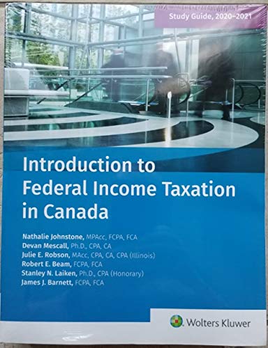 Stock image for Introduction to Federal Income Taxation in Canada 41st Edition (2020-2021) with Study Guide for sale by Book Deals