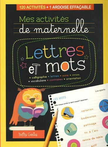 Beispielbild fr Lettres et mots : 120 activits + 1 ardoise effaable zum Verkauf von medimops