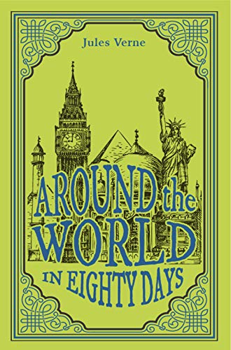 Imagen de archivo de Around the World in Eighty Days, Jules Verne Classic Novel, (Phileas Fogg, Adventure, Travel Tale), Ribbon Page Marker, Perfect for Gifting a la venta por Bookmans