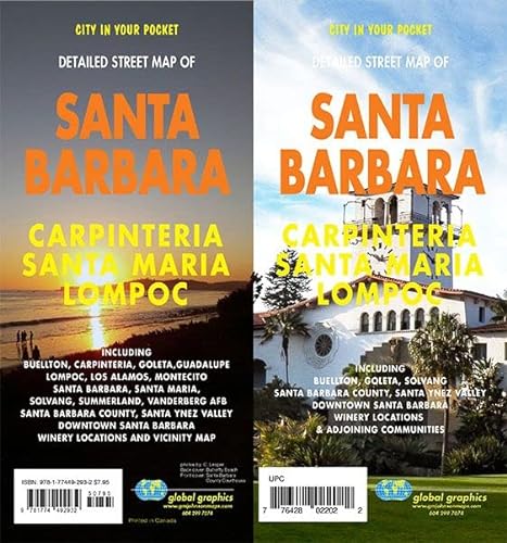9781774492932: Santa Barbara / Santa Maria / Santa Ynez Valley, California Street Map