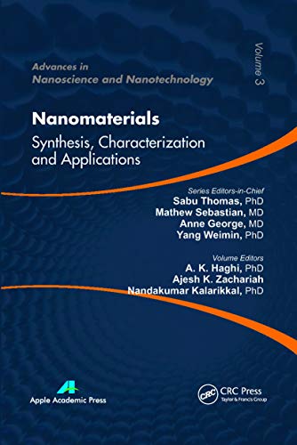 Beispielbild fr Nanomaterials: Synthesis, Characterization, and Applications zum Verkauf von Blackwell's