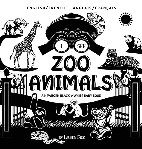 9781774763742: I See Zoo Animals: Bilingual (English / French) (Anglais / Franais) A Newborn Black & White Baby Book (High-Contrast Design & Patterns) (Panda, ... Shark, Dolphin, Turtle, Penguin, Po: 6