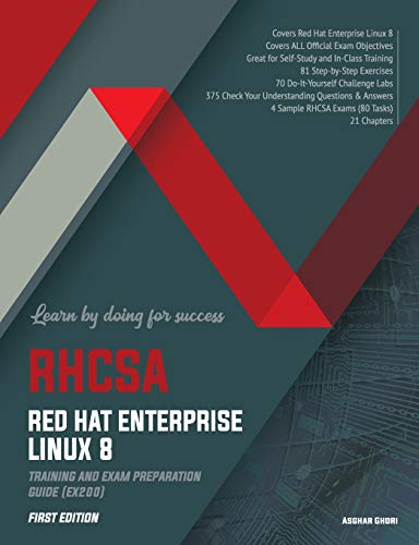 Stock image for RHCSA Red Hat Enterprise Linux 8: Training and Exam Preparation Guide (EX200), First Edition for sale by HPB-Red