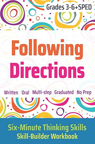 Imagen de archivo de Following Directions (Grades 3-6 + SPED): Six-Minute Thinking Skills a la venta por Better World Books