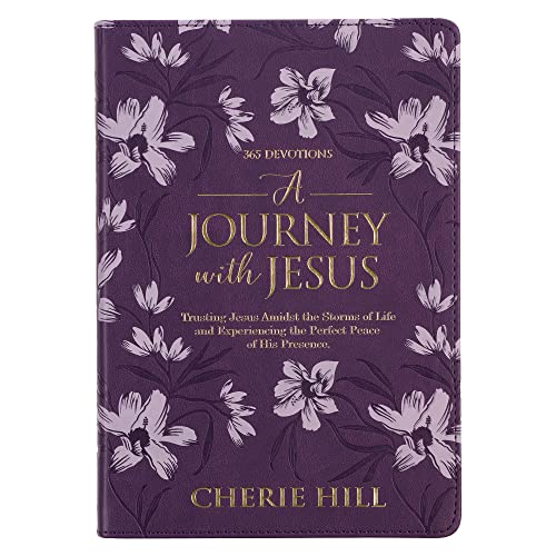 Imagen de archivo de A Journey with Jesus 365 Devotions for Women, Purple Floral Faux Leather Flexcover a la venta por Lakeside Books