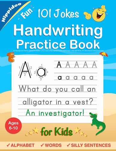 Imagen de archivo de Handwriting Practice Book for Kids Ages 6-8: Printing workbook for Grades 1, 2 & 3, Learn to Trace Alphabet Letters and Numbers 1-100, Sight Words, 10 a la venta por ThriftBooks-Atlanta