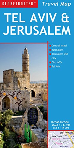 9781780091730: Tel Aviv and Jerusalem Travel Map (Globetrotter Travel Map)