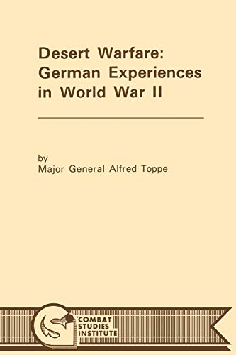 9781780392523: Desert Warfare: German Experiences in World War II