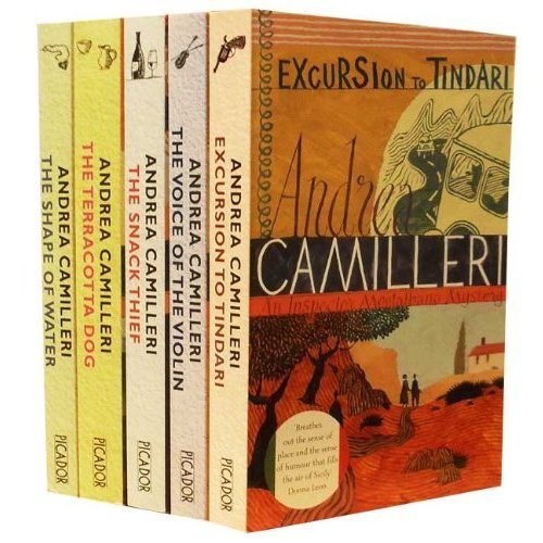 Stock image for Andrea Camilleri Inspector Montalbano Mysteries Collection 5 Books Set Pack (The Voice of the Violin, Excursion to Tindari, The Shape of Water, The Terracotta Dog, The Snack Thief) for sale by GF Books, Inc.