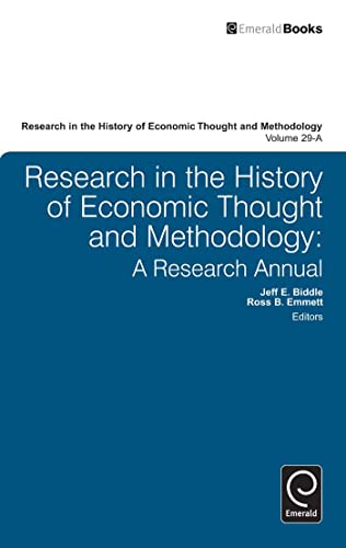 Stock image for Research in the History of Economic Thought and Methodology. Volume 29A for sale by Blackwell's