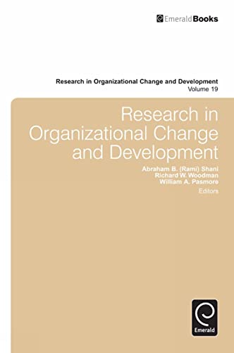 Beispielbild fr Research in Organizational Change and Development (Research in Organizational Change and Development, 19) zum Verkauf von Wonder Book