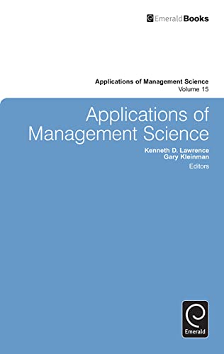 Beispielbild fr Applications of Management Science: 15 zum Verkauf von Monster Bookshop