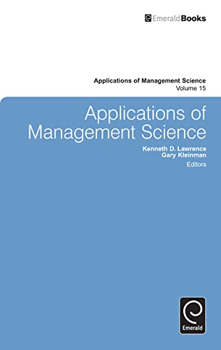 Stock image for Applications of Management Science: 15 for sale by Monster Bookshop