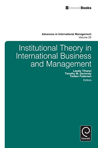Stock image for Institutional Theory in International Business and Management: Vol 25 for sale by Revaluation Books