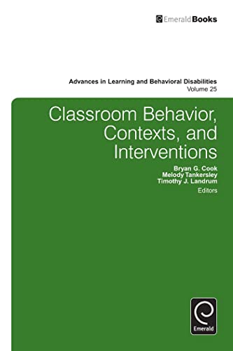 Stock image for Classroom Behavior, Contexts, and Interventions for sale by Blackwell's