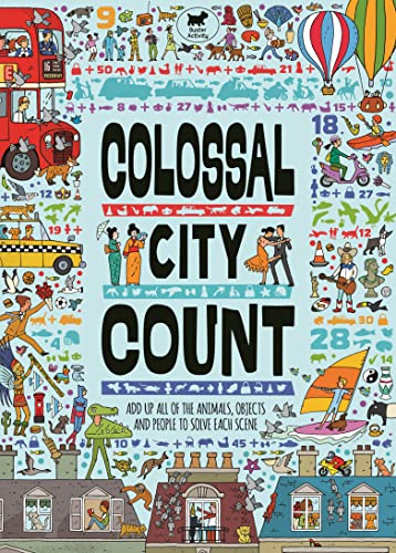 Immagine stock per Colossal City Count: Add Up All of the Animals, Objects and People to Solve Each Scene: 1