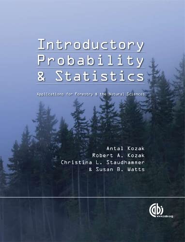 Imagen de archivo de Introductory Probability and Statistics [OP]: Applications for Forestry and Natural Sciences a la venta por Zoom Books Company