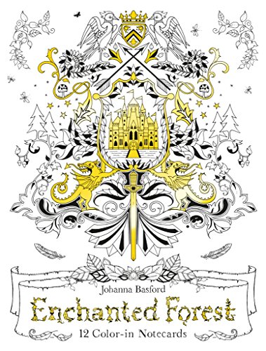 Imagen de archivo de Enchanted Forest: 12 Color-in Notecards a la venta por HPB Inc.