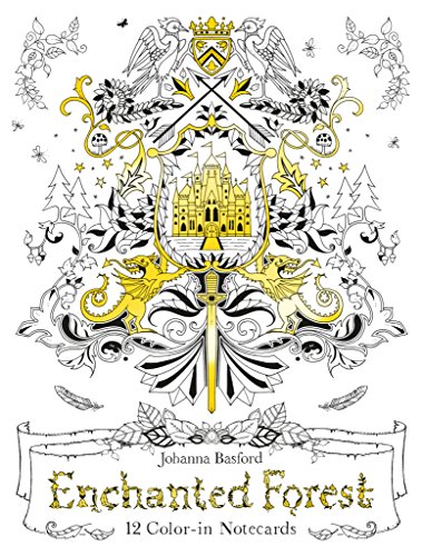 Stock image for Enchanted Forest: 12 Color-in Notecards for sale by HPB Inc.