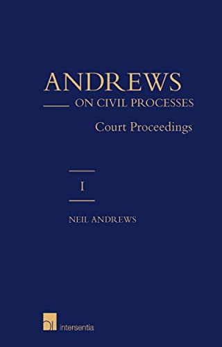 Stock image for Andrews on Civil Processes: Court Proceedings (Volume 1) for sale by Anybook.com