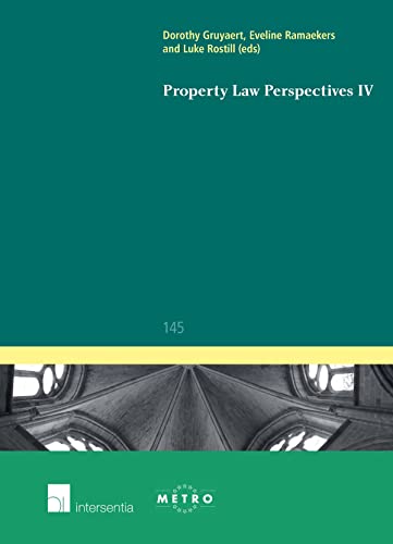 Stock image for Property Law Perspectives IV (145) (Ius Commune: European and Comparative Law Series) for sale by Brook Bookstore