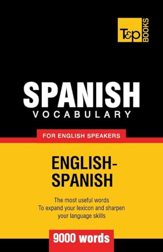 9781780712932: Spanish vocabulary for English speakers - 9000 words