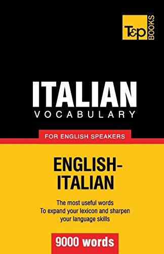 Beispielbild fr Italian vocabulary for English speakers - 9000 words (American English Collection) zum Verkauf von GF Books, Inc.