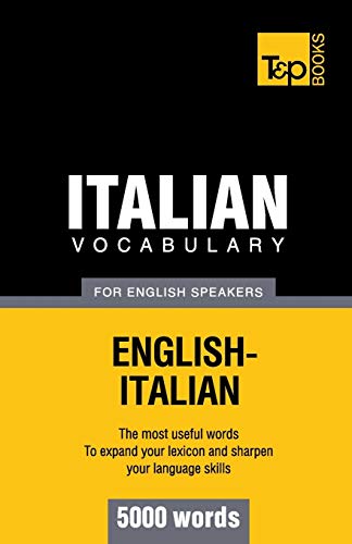 Beispielbild fr Italian vocabulary for English speakers - 5000 words zum Verkauf von Chiron Media