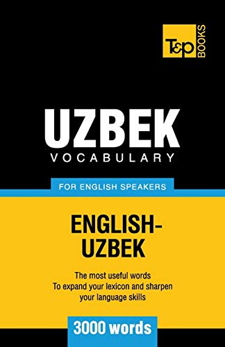 Beispielbild fr Uzbek vocabulary for English speakers - 3000 words zum Verkauf von Chiron Media
