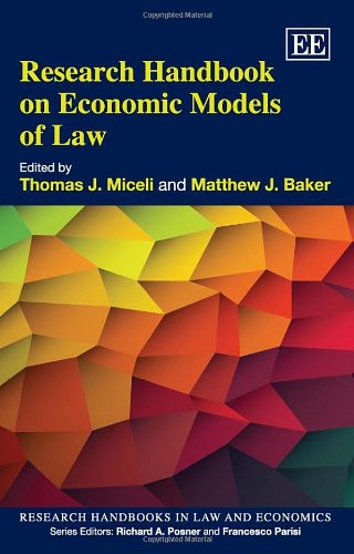 Stock image for Research Handbook on Economic Models of Law (Research Handbooks in Law and Economics series) for sale by Basi6 International