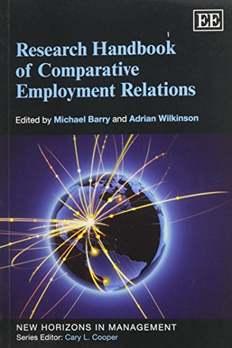 9781781000441: Research Handbook of Comparative Employment Relations