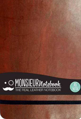 9781781430071: Monsieur Notebook - Real Leather Landscape A5 Brown Sketch