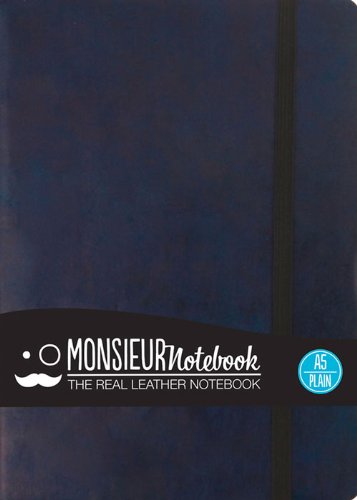 9781781431221: Monsieur Notebook Leather Journal - Navy Plain Medium A5