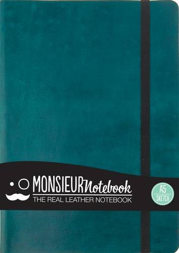 9781781431368: Monsieur Notebook- Real Leather A5 Turquoise Sketch
