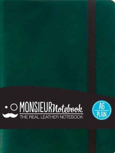 Beispielbild fr Monsieur Notebook - Real Leather A6 Green Plain zum Verkauf von Revaluation Books