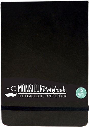 Stock image for Monsieur Notebook Black Leather Sketch Landscape Medium for sale by Revaluation Books